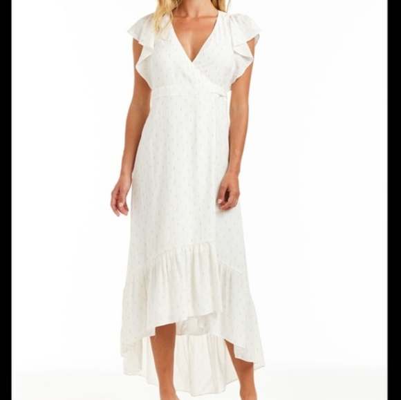 Drew "MAGGIE" High Low Midi Wrap Dress - Picture 2 of 9
